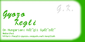 gyozo kegli business card